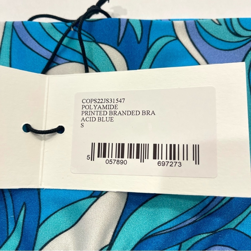 NWT Coperni bralette banded branded top in acid blue , brand NEW - Picture 4 of 8